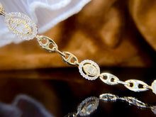 Load image into Gallery viewer, LUOWEND 18K White or Yellow Gold Real Natural Diamond Bracelet for Women
