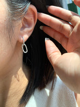Load image into Gallery viewer, LUOWEND 18K White or Yellow Gold Natural Diamond Earrings for Women
