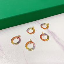 Load image into Gallery viewer, LUOWEND 18K Yellow Gold Natural Color Sapphire Necklace for Women
