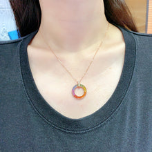 Load image into Gallery viewer, LUOWEND 18K Yellow Gold Natural Color Sapphire Necklace for Women
