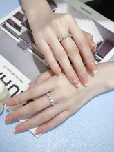 Load image into Gallery viewer, LUOWEND 18K White Gold Real Natural Diamond Ring for Women

