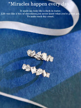 Load image into Gallery viewer, LUOWEND 18K White Gold Real Natural Diamond Ring for Women
