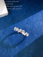 Load image into Gallery viewer, LUOWEND 18K White Gold Real Natural Diamond Ring for Women
