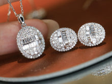 Load image into Gallery viewer, LUOWEND 18K White Gold Natural Diamond Stud Earrings for Women
