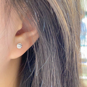LUOWEND 18K White Gold Real Natural Diamond Drop Earrings for Women