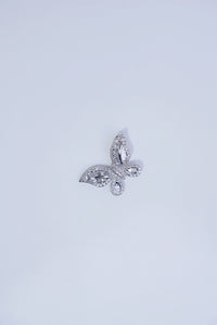 LUOWEND 18K White Gold Real Natural Diamond Pendant Necklace for Women