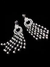 Load image into Gallery viewer, LUOWEND 18K White Gold Real Natural Diamond Drop Earrings for Women
