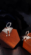 Load image into Gallery viewer, LUOWEND 18K White Gold Real Natural Diamond Earrings and Ring for Women
