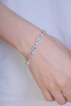 Load image into Gallery viewer, LUOWEND 18K White Gold Fine Jewelry Real Natural Color Diamond Bracelet for Women

