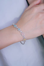 Load image into Gallery viewer, LUOWEND 18K White Gold Fine Jewelry Real Natural Color Diamond Bracelet for Women
