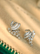 Load image into Gallery viewer, LUOWEND 18K White or Yellow Gold Natural Diamond Earrings for Women
