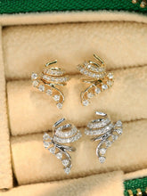 Load image into Gallery viewer, LUOWEND 18K White or Yellow Gold Natural Diamond Earrings for Women
