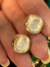 Load image into Gallery viewer, LUOWEND 18K White or Yellow Gold Natural Diamond Earrings for Women
