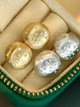 Load image into Gallery viewer, LUOWEND 18K White or Yellow Gold Natural Diamond Earrings for Women
