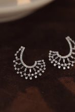 Load image into Gallery viewer, LUOWEND 18K White Gold Real Natural Diamond Stud Earrings for Women
