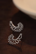 Load image into Gallery viewer, LUOWEND 18K White Gold Real Natural Diamond Stud Earrings for Women
