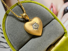 Load image into Gallery viewer, LUOWEND 18K Yellow Gold Natural Diamond Pendant for Women
