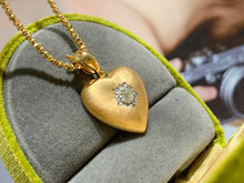 Load image into Gallery viewer, LUOWEND 18K Yellow Gold Natural Diamond Pendant for Women
