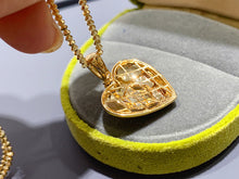 Load image into Gallery viewer, LUOWEND 18K Yellow Gold Natural Diamond Pendant for Women
