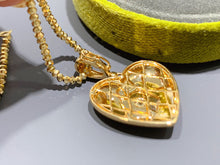 Load image into Gallery viewer, LUOWEND 18K Yellow Gold Natural Diamond Pendant for Women
