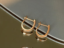 Load image into Gallery viewer, LUOWEND 18K White Gold Natural Diamond Hoop Earrings for Women
