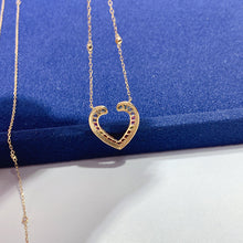 Load image into Gallery viewer, LUOWEND 18K Yellow Gold Natural Color Sapphire Necklace for Women
