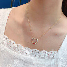 Load image into Gallery viewer, LUOWEND 18K Yellow Gold Natural Color Sapphire Necklace for Women
