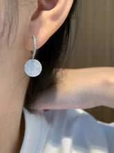 Load image into Gallery viewer, LUOWEND 18K White Gold Natural Diamond Hoop Earrings for Women
