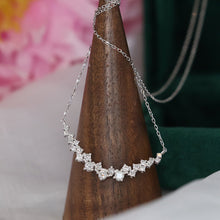 Load image into Gallery viewer, LUOWEND 18K White Gold Real Natural Diamond Pendant Necklace for Women
