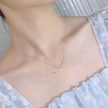 Load image into Gallery viewer, LUOWEND 18K White Gold Real Natural Diamond Pendant Necklace for Women
