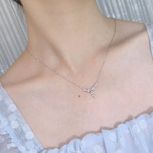 Load image into Gallery viewer, LUOWEND 18K White Gold Real Natural Diamond Pendant Necklace for Women
