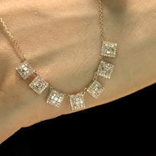 Load image into Gallery viewer, LUOWEND 18K White/Yellow Gold Natural Diamond Necklace for Women
