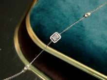 Load image into Gallery viewer, LUOWEND 18K White Gold Natural Diamond Bracelet for Women
