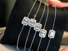 Load image into Gallery viewer, LUOWEND 18K White Gold Natural Diamond Bracelet for Women

