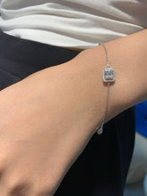 Load image into Gallery viewer, LUOWEND 18K White Gold Natural Diamond Bracelet for Women
