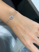 Load image into Gallery viewer, LUOWEND 18K White Gold Natural Diamond Bracelet for Women

