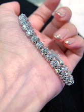 Load image into Gallery viewer, LUOWEND 18K White Gold Natural Diamond Bracelet for Women
