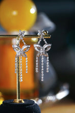 Load image into Gallery viewer, LUOWEND 18K White Gold Natural Diamond Earrings for Women

