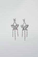 Load image into Gallery viewer, LUOWEND 18K White Gold Natural Diamond Earrings for Women
