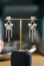 Load image into Gallery viewer, LUOWEND 18K White Gold Natural Diamond Earrings for Women
