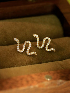 LUOWEND 18K White or Yellow Gold Natural Diamond Earrings for Women