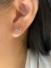Load image into Gallery viewer, LUOWEND 18K White or Yellow Gold Natural Diamond Earrings for Women
