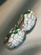 Load image into Gallery viewer, LUOWEND 18K White Gold Natural Gemstone Earrings for Women
