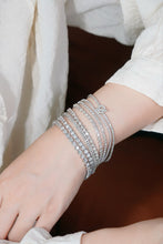 Load image into Gallery viewer, LUOWEND 18K White Gold Natural Diamond Bracelet for Women
