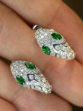 Load image into Gallery viewer, LUOWEND 18K White/Yellow Gold Natural Gemstone Earrings for Women
