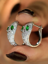 Load image into Gallery viewer, LUOWEND 18K White/Yellow Gold Natural Gemstone Earrings for Women
