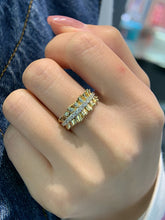 Load image into Gallery viewer, LUOWEND 18K Yellow Gold Natural Diamond Ring for Women
