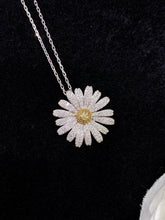 Load image into Gallery viewer, LUOWEND 18K White Gold Real Natural Yellow Diamond Necklace for Women
