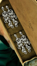 Load image into Gallery viewer, LUOWEND 18K White Gold Natural Diamond Drop Earrings for Women
