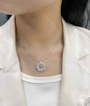 Load image into Gallery viewer, LUOWEND 18K White Gold Real Natural Yellow Diamond Necklace for Women
